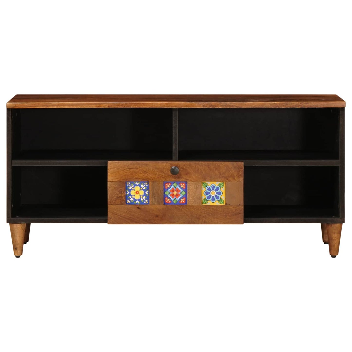 TV szekrény fiókkal Dió 100 x 33 x 46 cm Tömör Mangófát