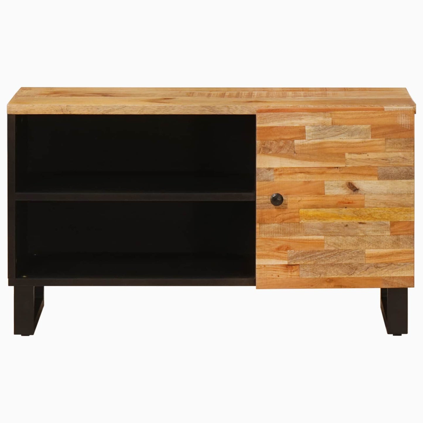 TV szekrény polcokkal Barna 80 x 33 x 46 cm Tömör Mangófát