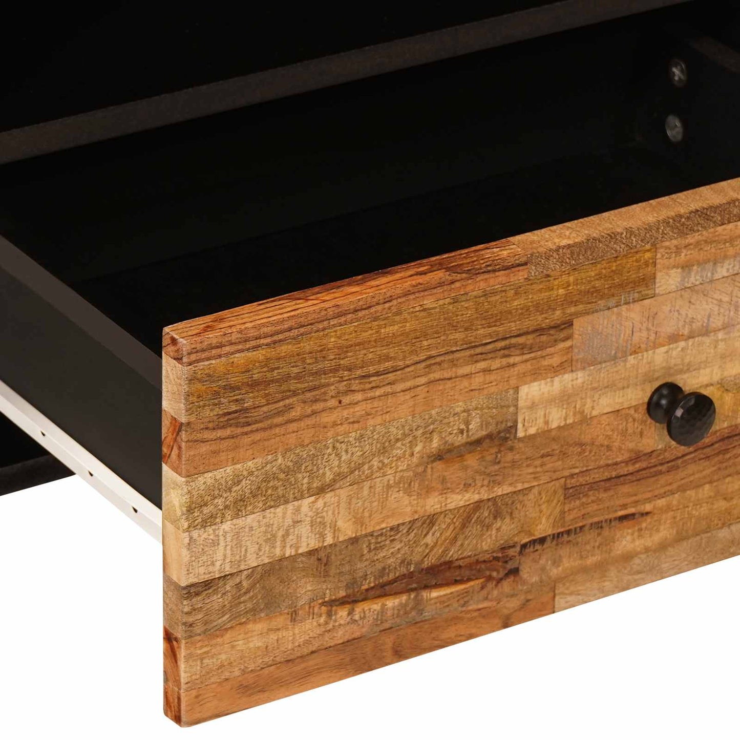 TV szekrény fiókkal Barna 80 x 33 x 46 cm Tömör Mangófát