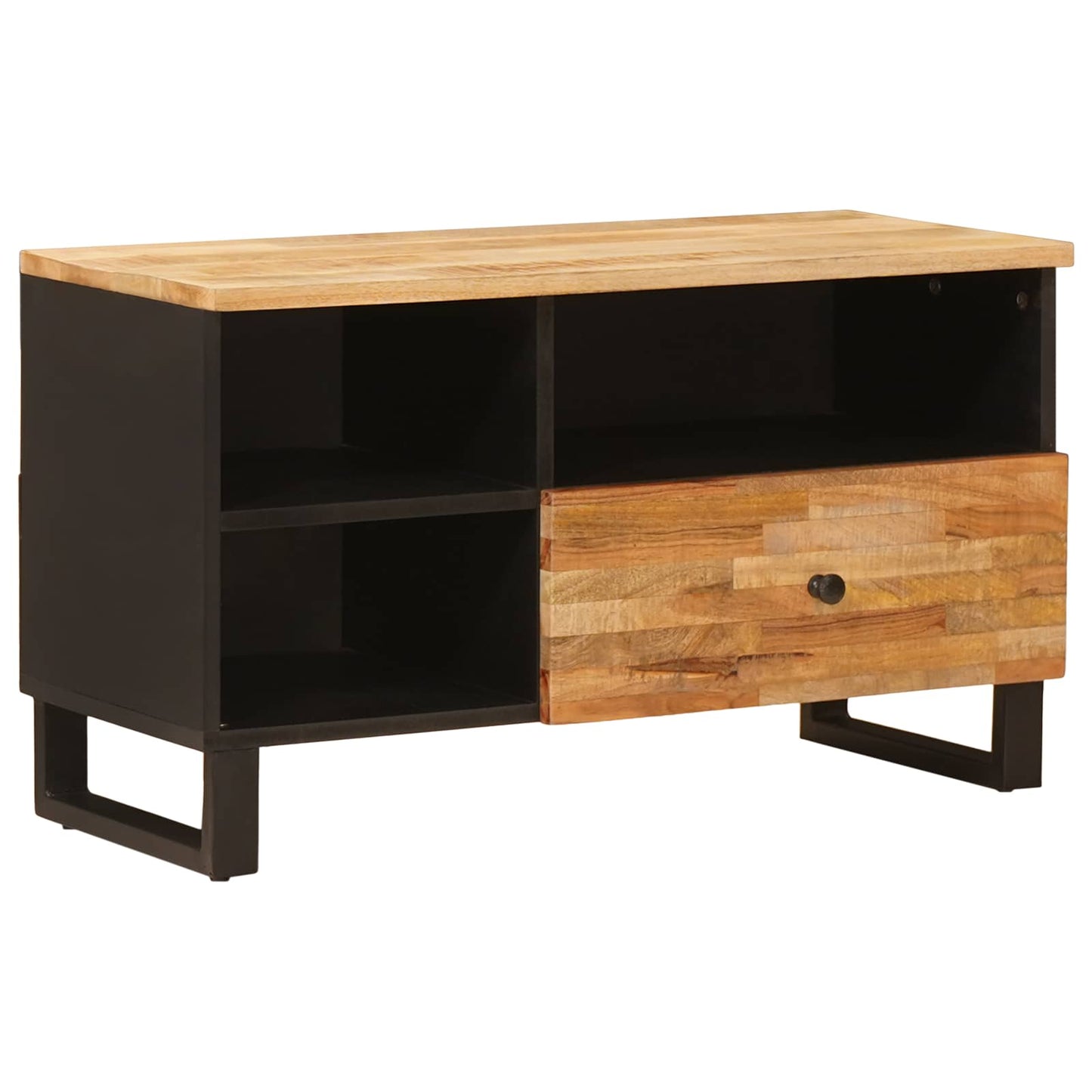 TV szekrény fiókkal Barna 80 x 33 x 46 cm Tömör Mangófát