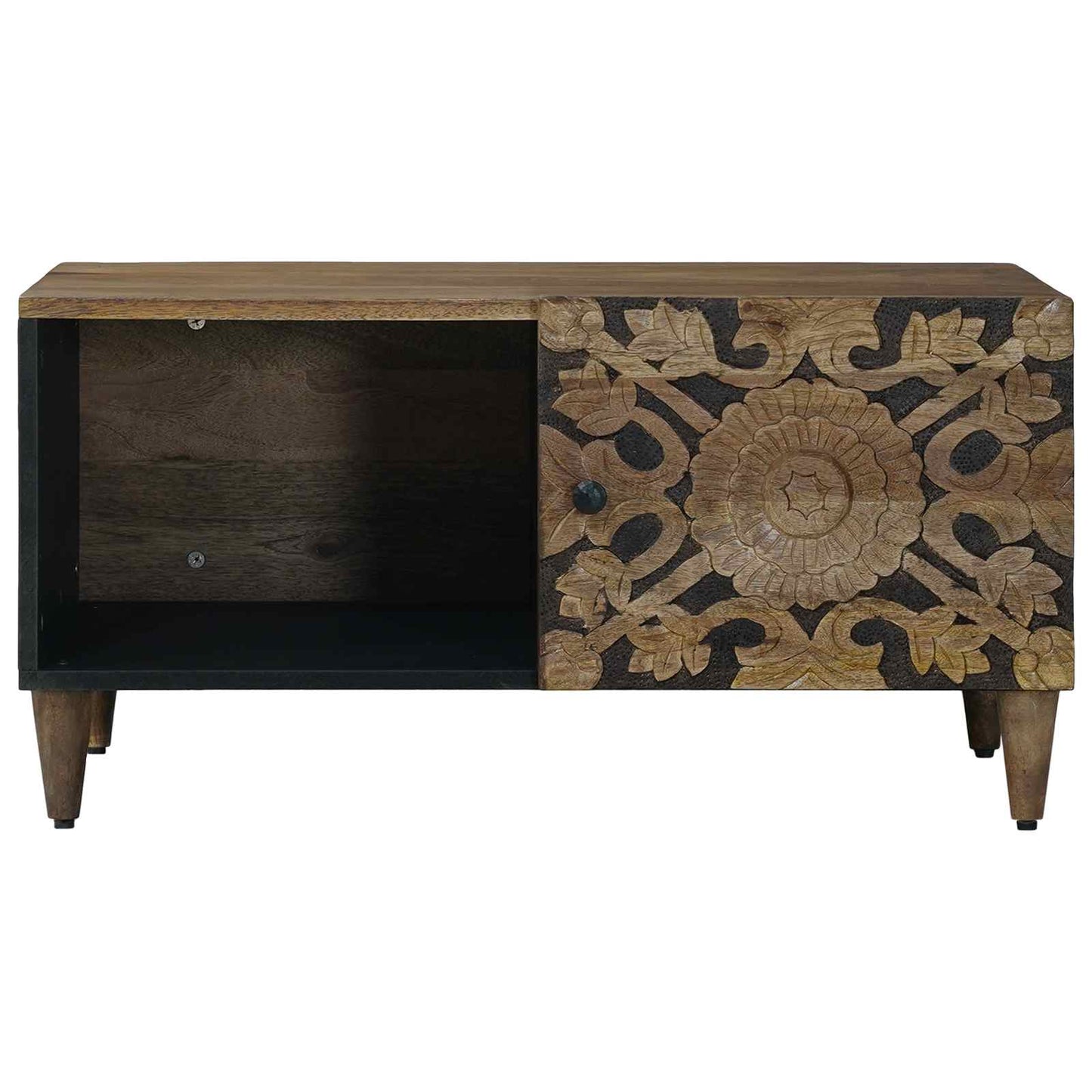 Dohányzóasztal Barna 80 x 50 x 40 cm Tömör Mangófát