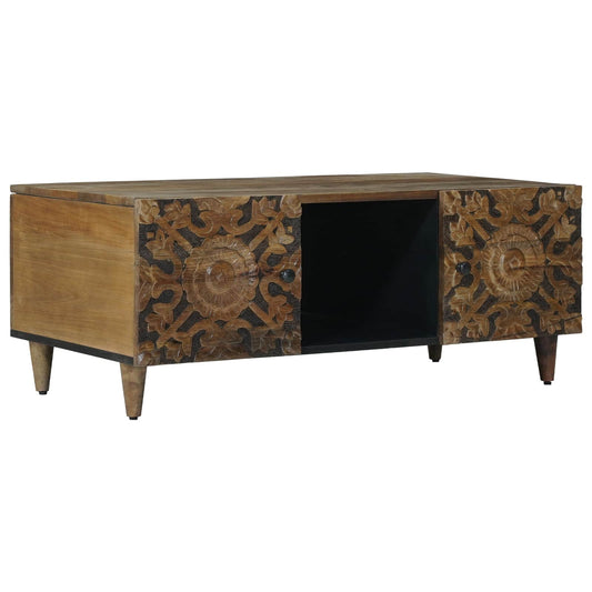 Dohányzóasztal Barna 100 x 54 x 40 cm Tömör Mangófát