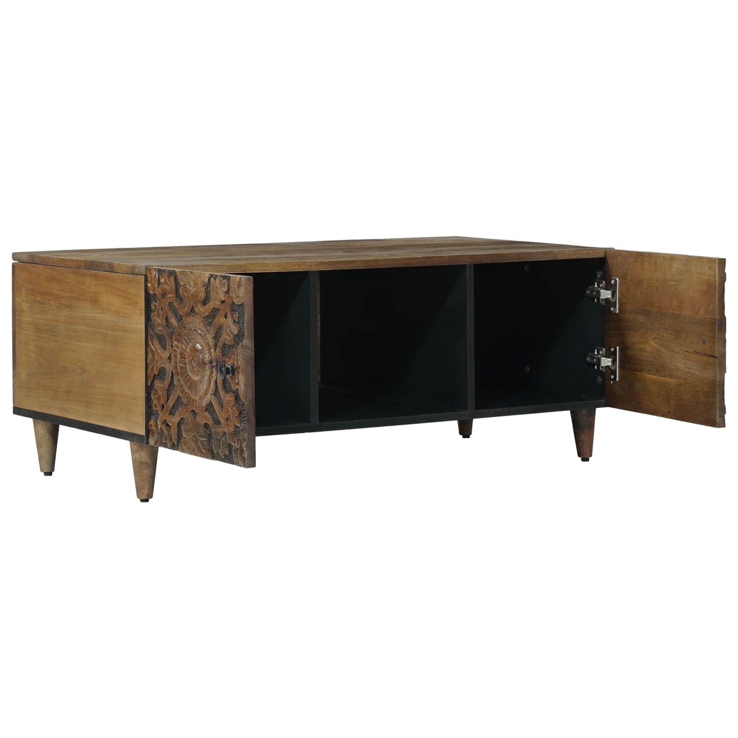 Dohányzóasztal Barna 100 x 54 x 40 cm Tömör Mangófát