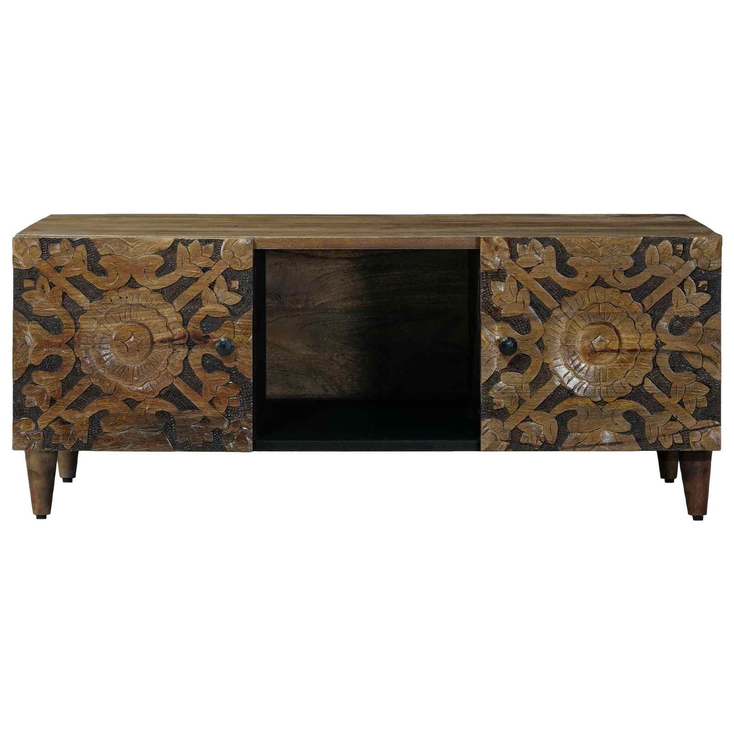 Dohányzóasztal Barna 100 x 54 x 40 cm Tömör Mangófát