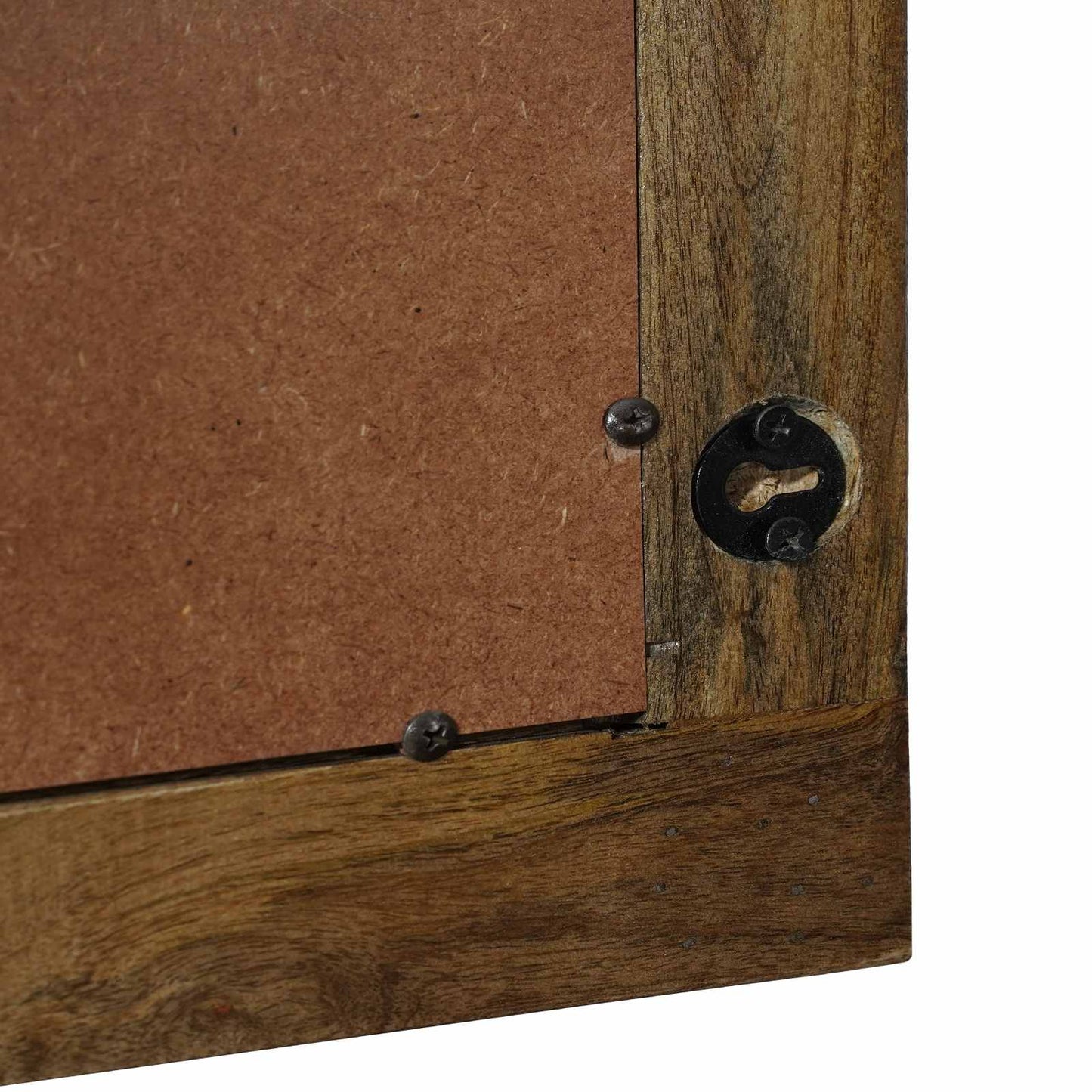 Fali tükör Walnut barna 70 x 50 cm Szerelt fa és Üveg