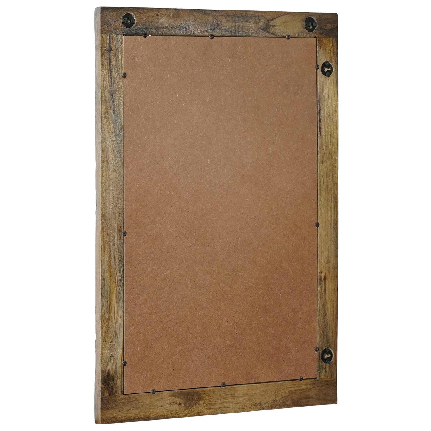 Fali tükör Walnut barna 70 x 50 cm Szerelt fa és Üveg