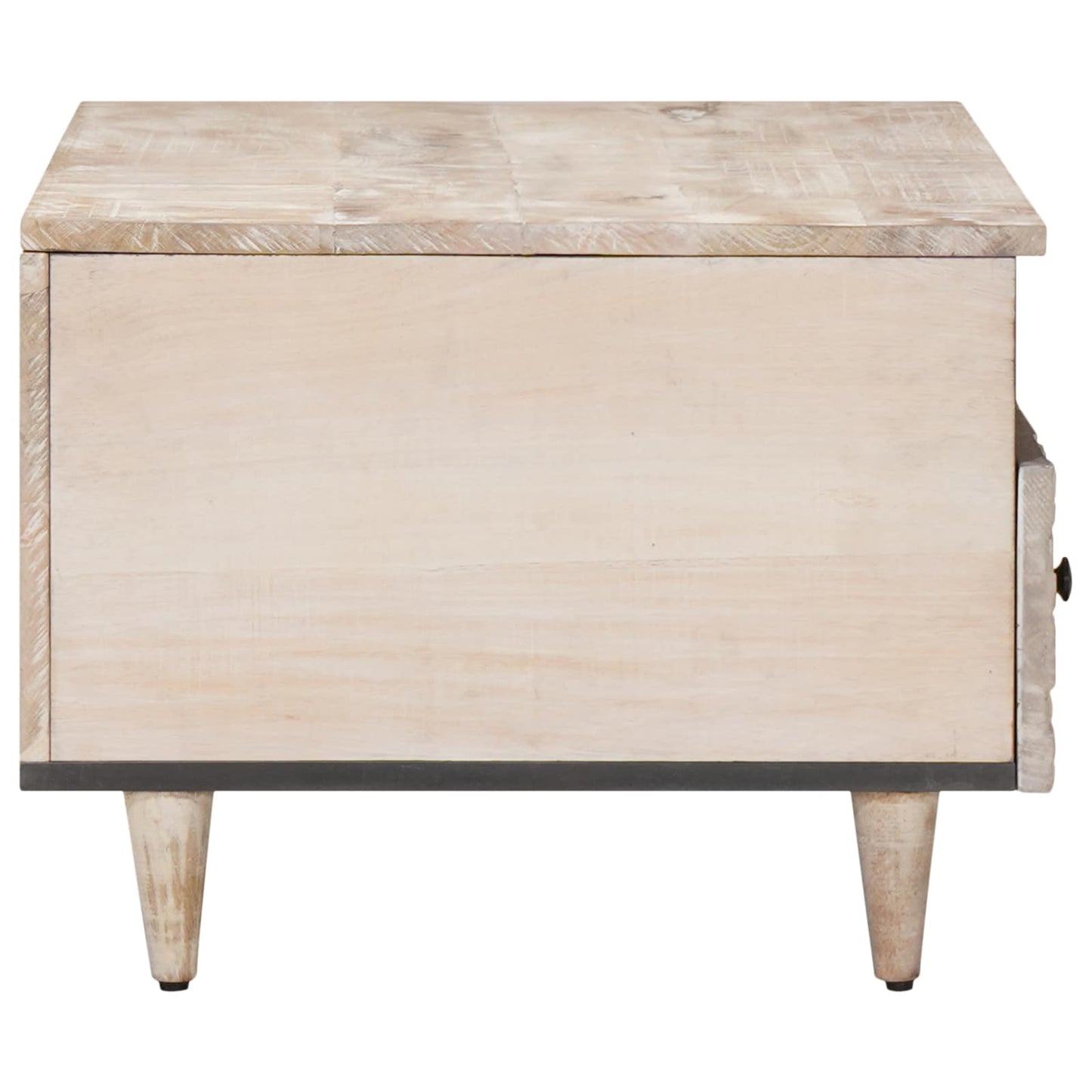 Dohányzóasztal fiókkal Fehér 80 x 54 x 40 cm Tömör Mangófát