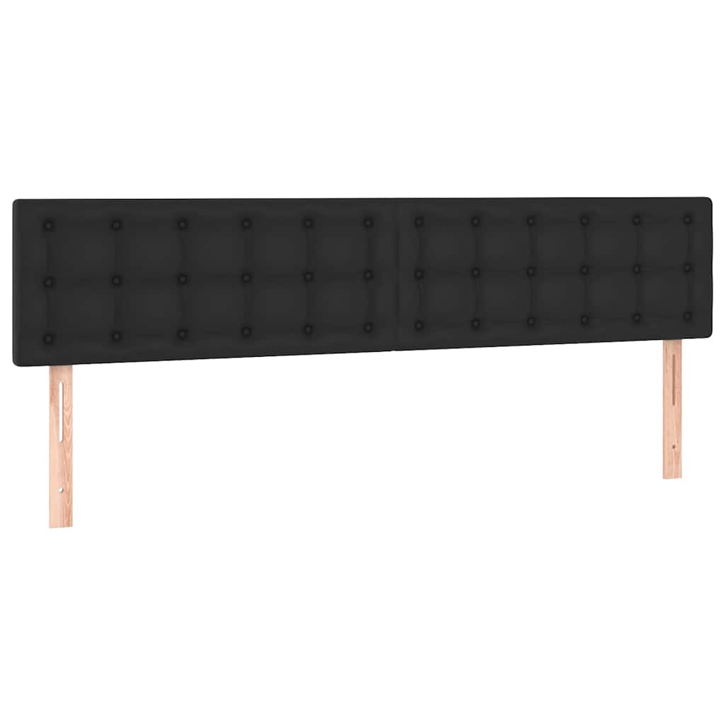 Ottomán ágykeret matracokkal Fekete 200x200cm műbőr