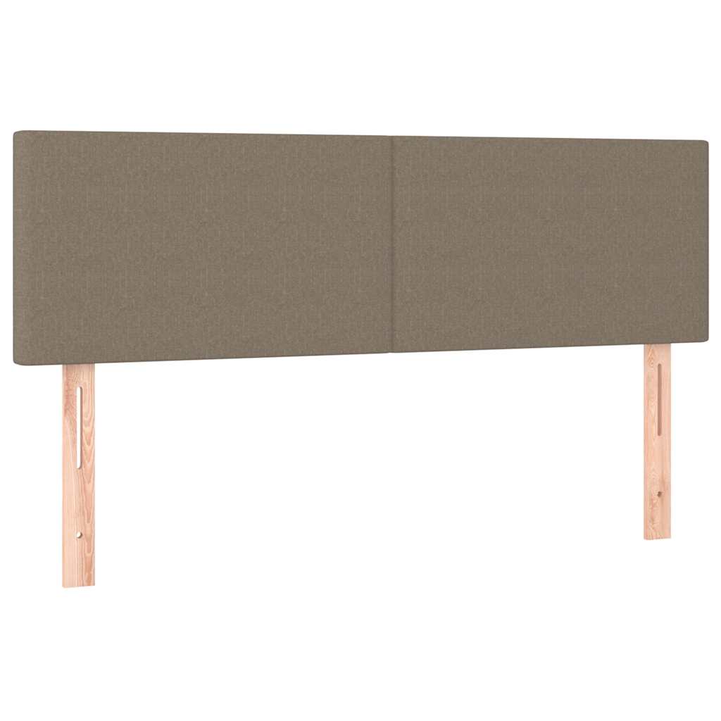Ottomán ágy matraccal & LED-ek Taupe 140x190 cm anyaggal