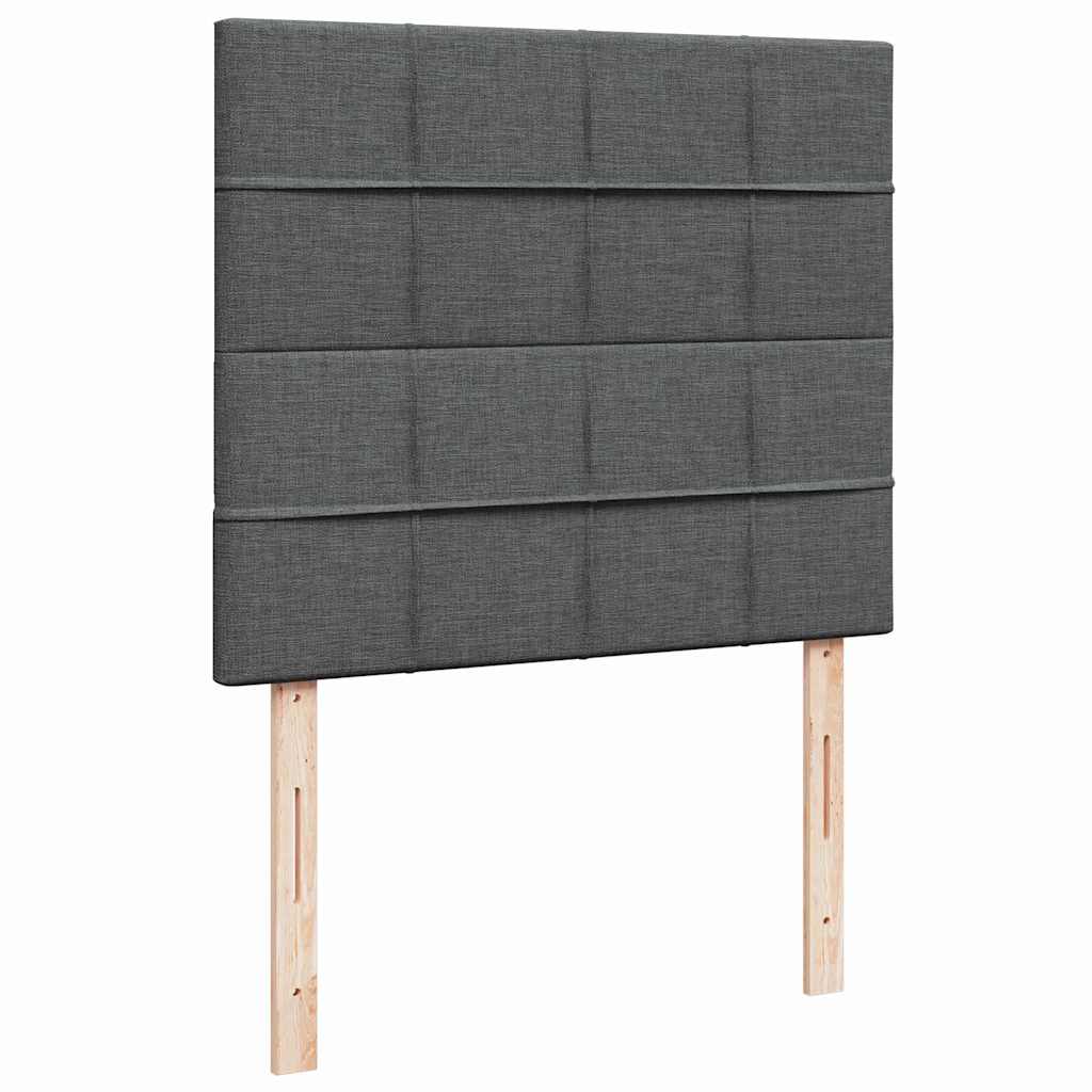 Ottomán ágykeret matraccal sötét szürke 120x200cm szövet