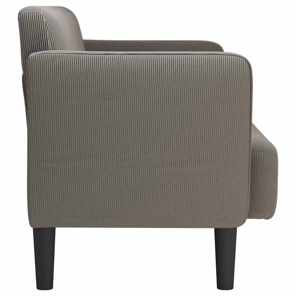 világosszürke kordbársony szövet loveseat kanapé 109 cm
