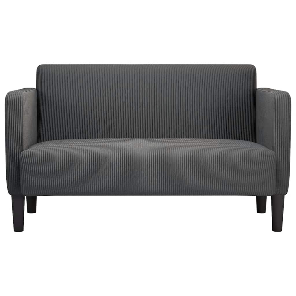 sötétszürke kordbársony szövet loveseat kanapé 109 cm