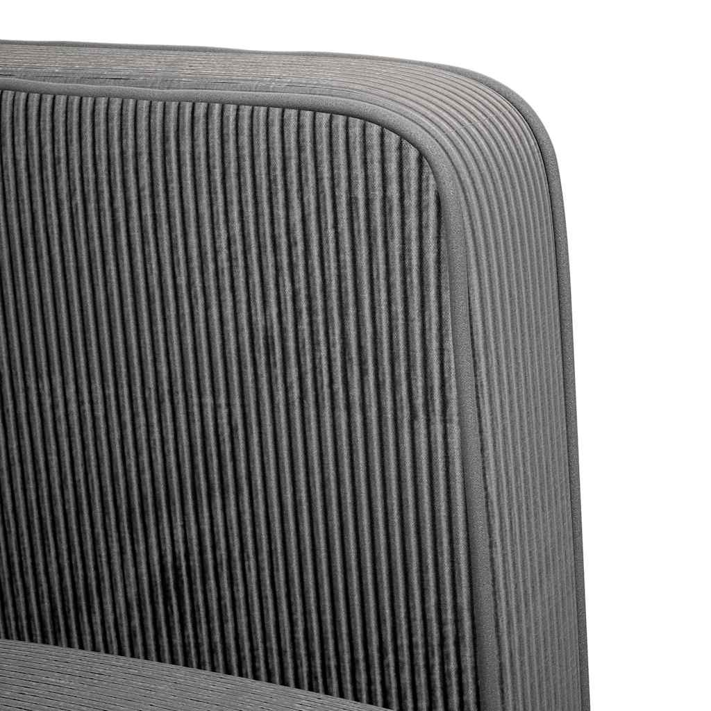 sötétszürke kordbársony szövet loveseat kanapé 109 cm