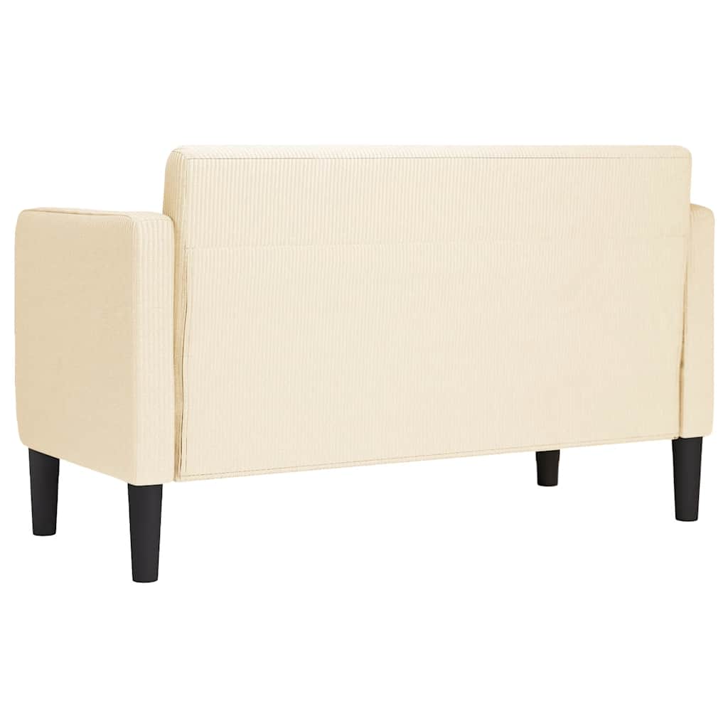 krém kordbársony szövet loveseat kanapé 109 cm