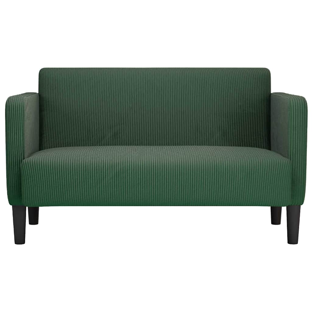 sötét zöld kordbársony szövet loveseat kanapé 109 cm