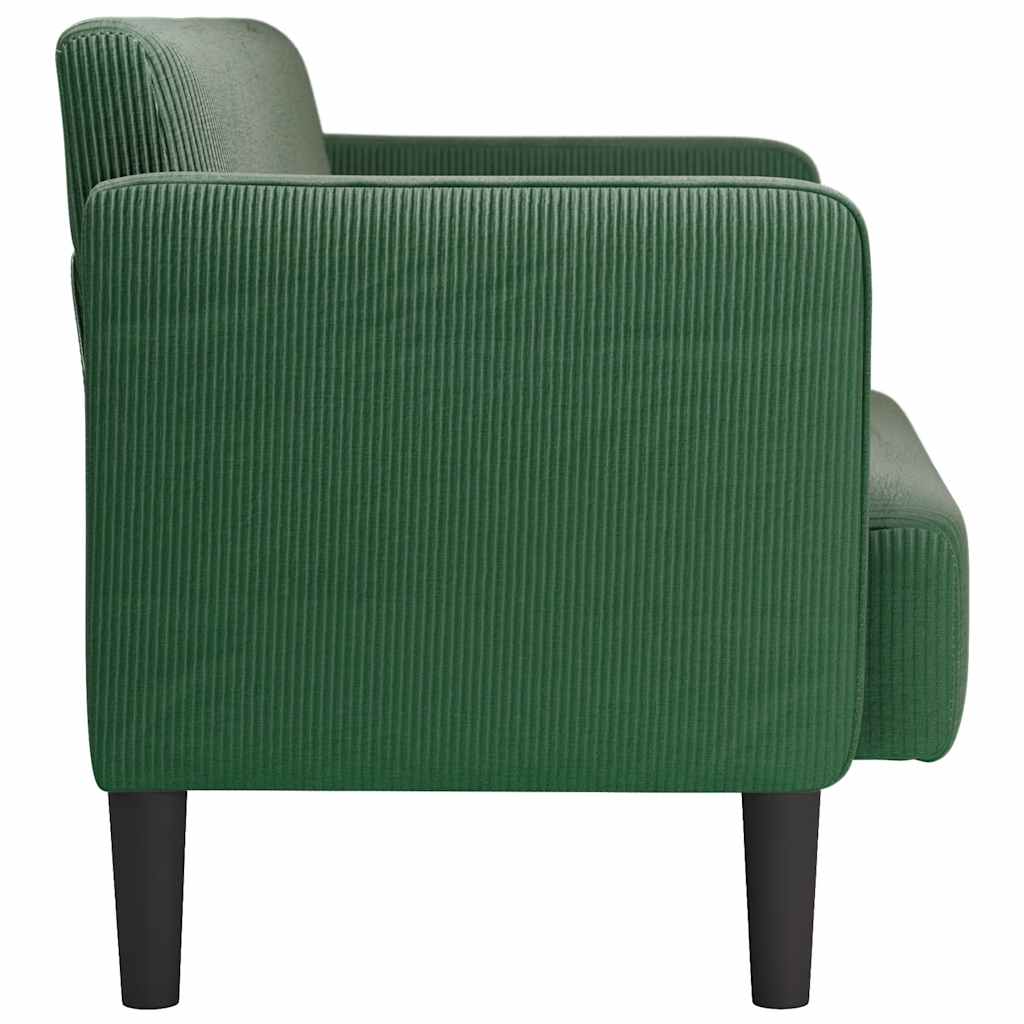 sötét zöld kordbársony szövet loveseat kanapé 109 cm