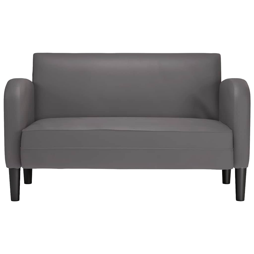 szürke műbőr Loveseat kanapé 110 cm