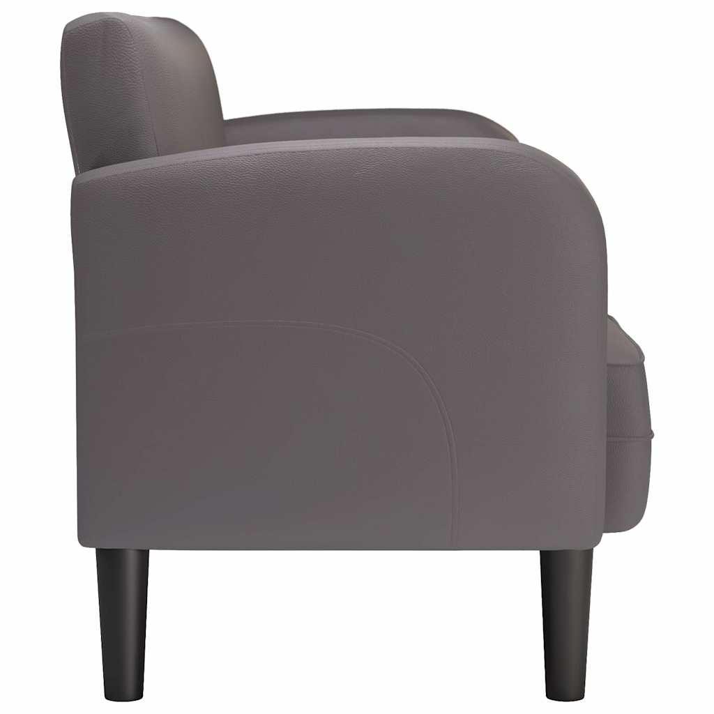szürke műbőr Loveseat kanapé 110 cm