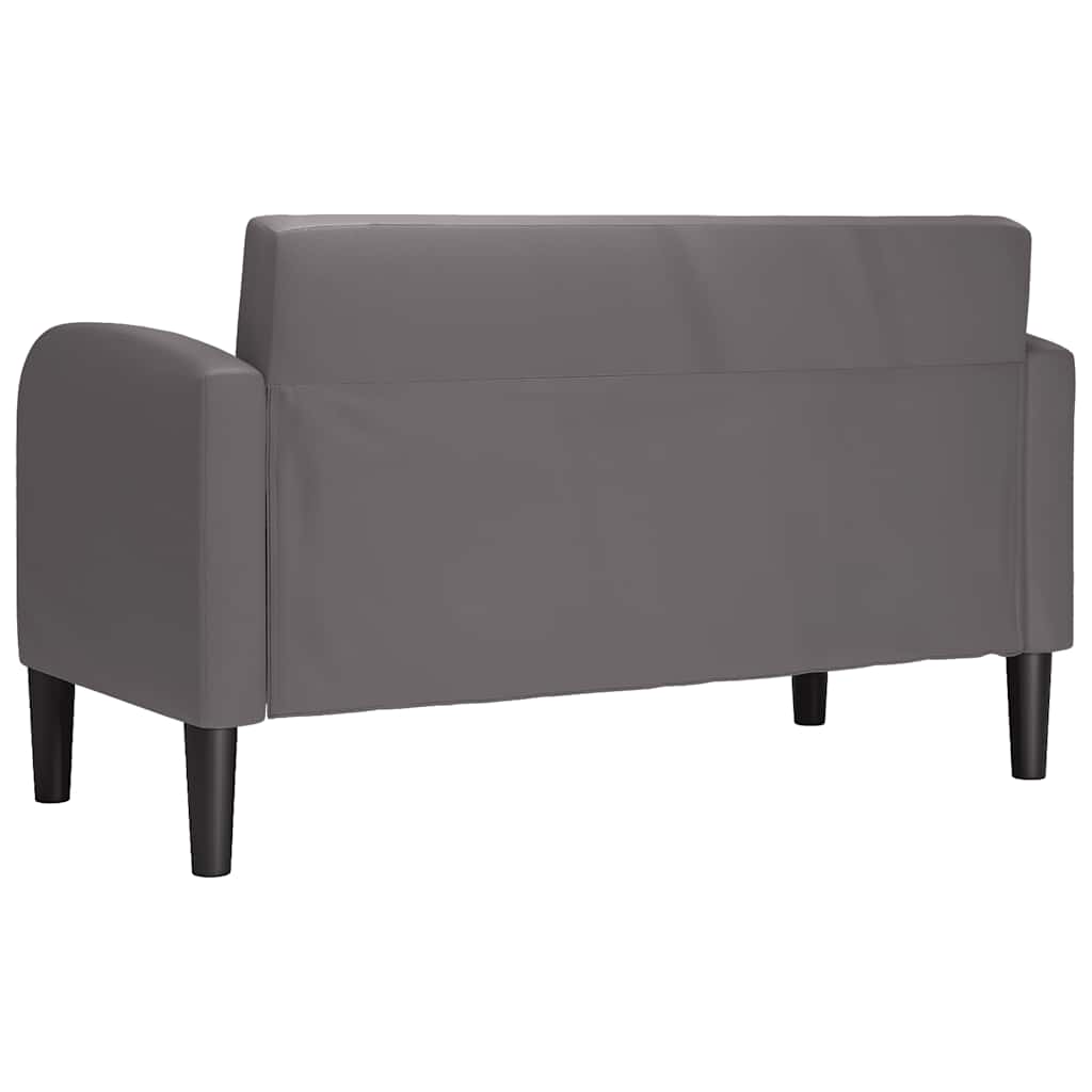 szürke műbőr Loveseat kanapé 110 cm