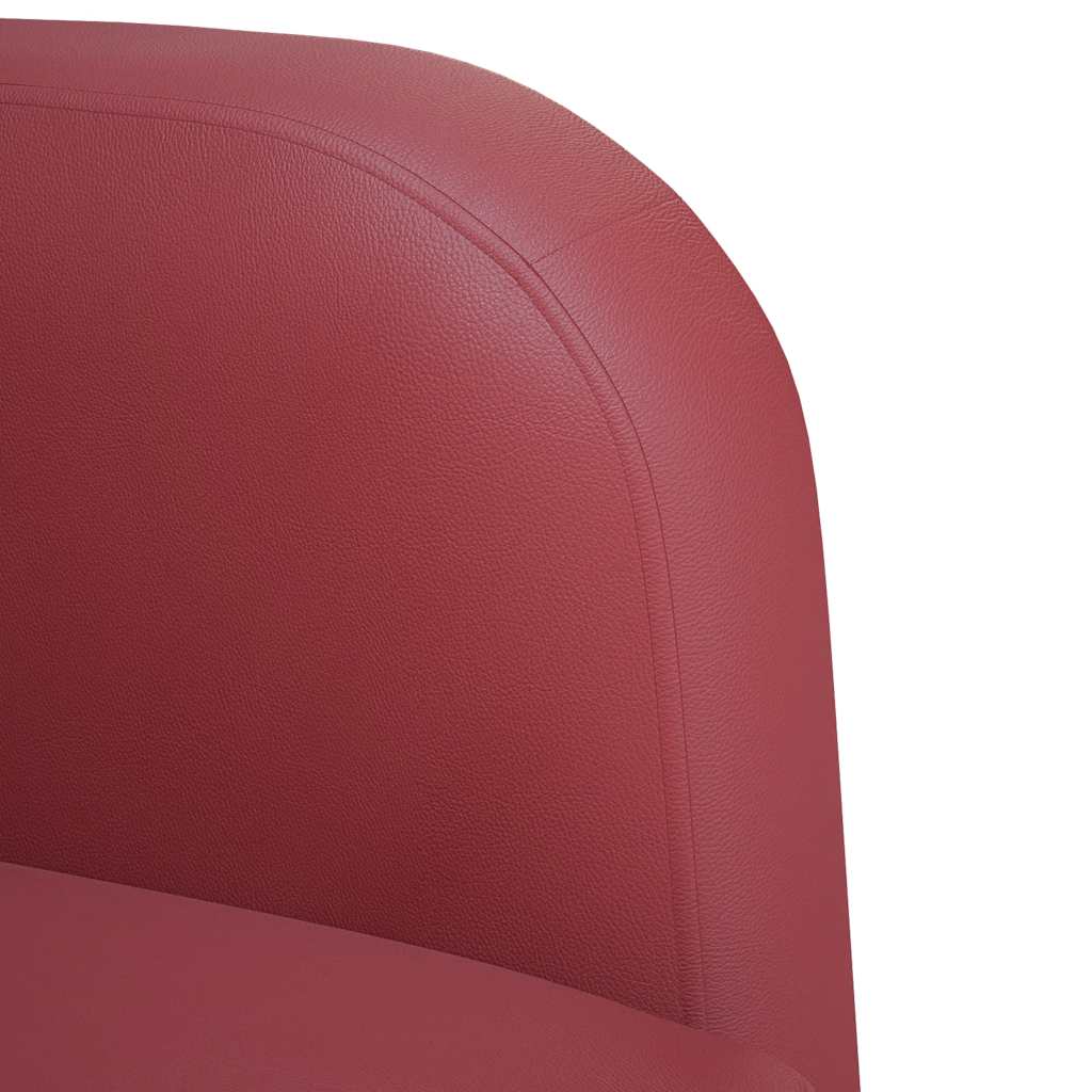 bordó műbőr loveseat kanapé 110 cm