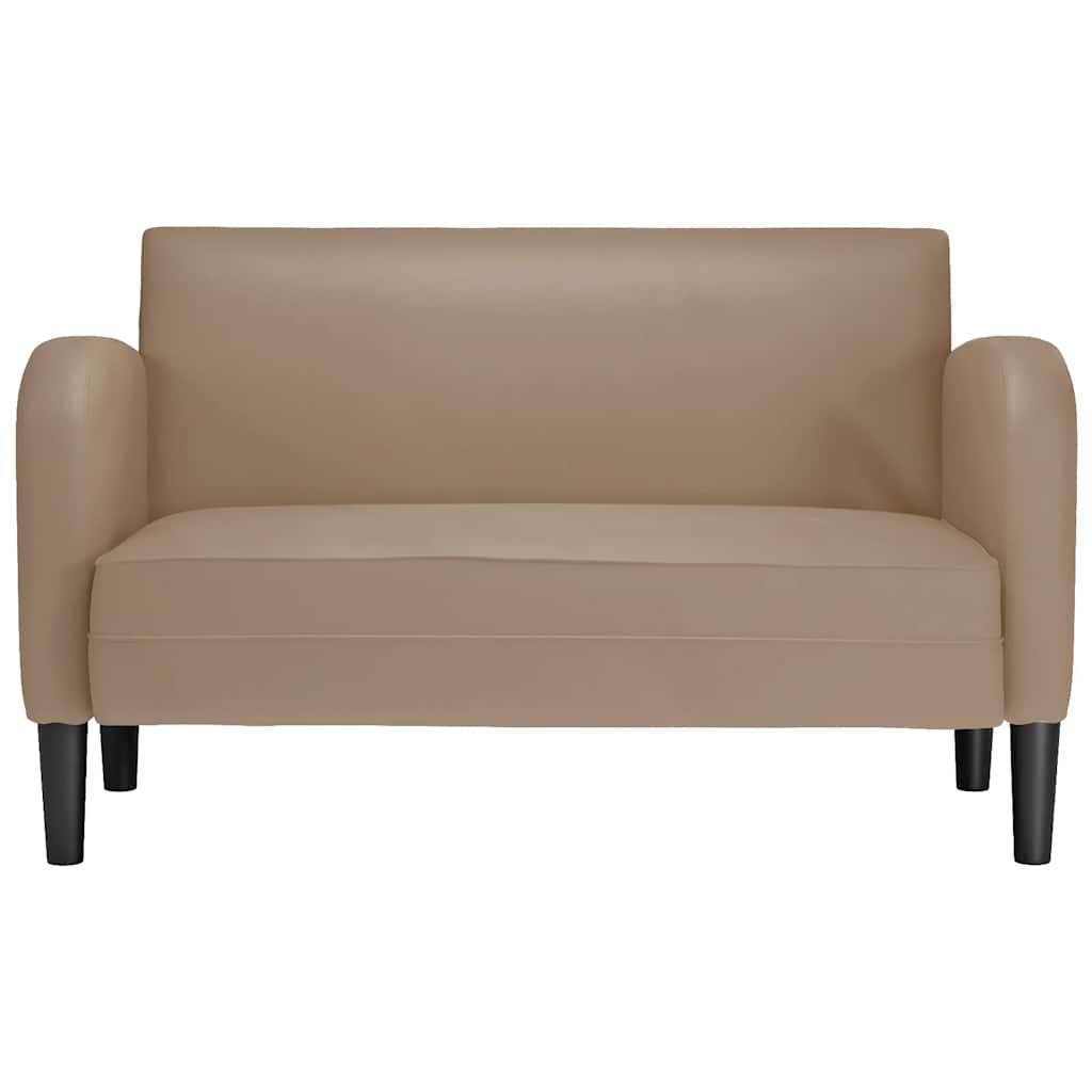 cappuccino műbőr loveseat kanapé 110 cm