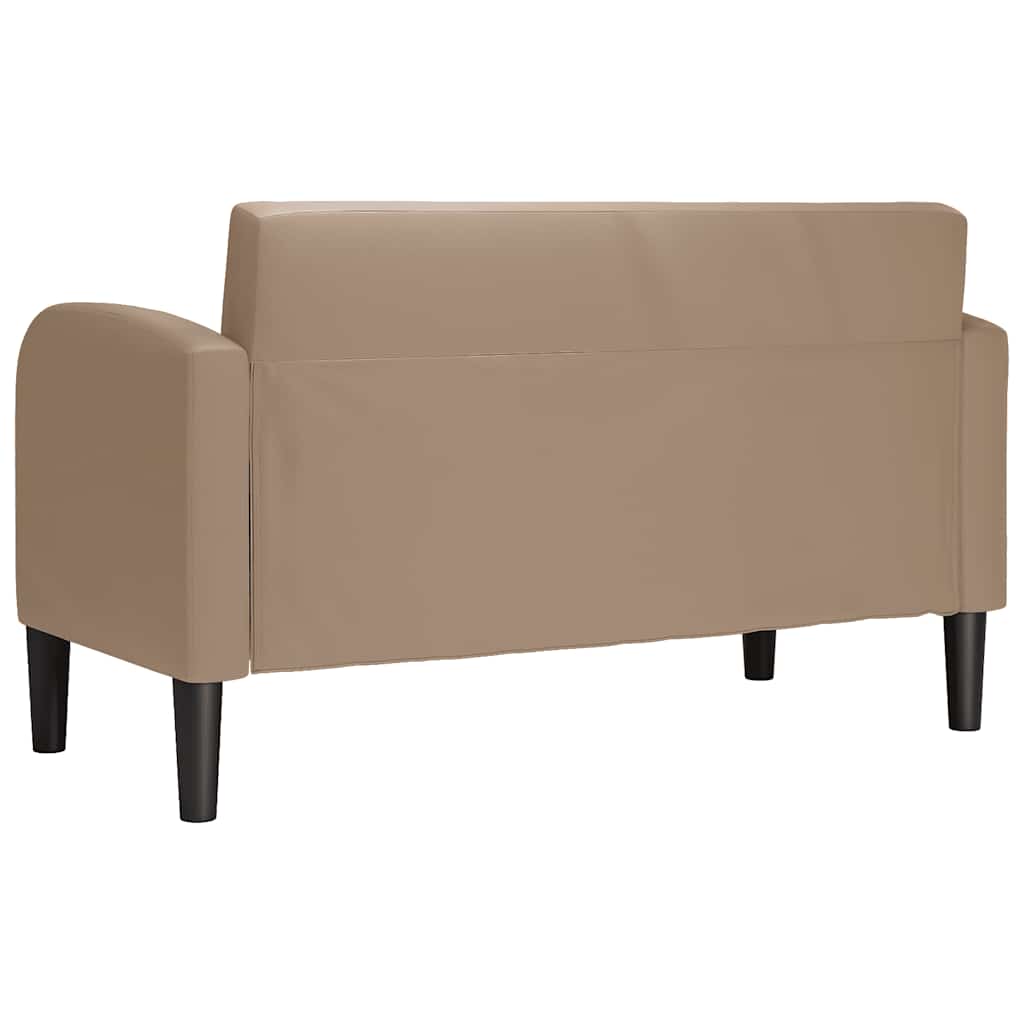 cappuccino műbőr loveseat kanapé 110 cm