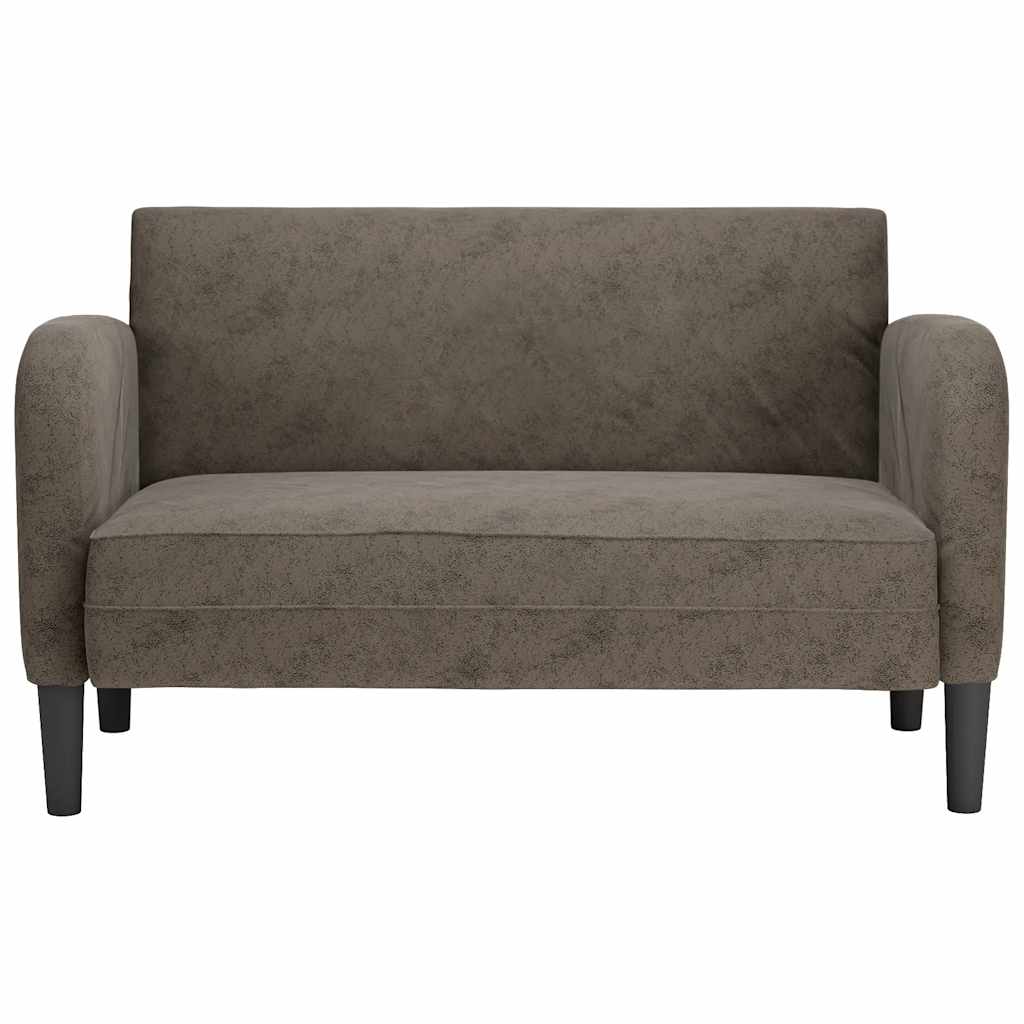 sötétszürke műbőr Loveseat kanapé 110 cm