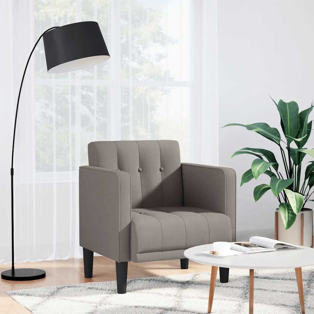 tópszínű szövet kanapészék karfás szék 53 cm