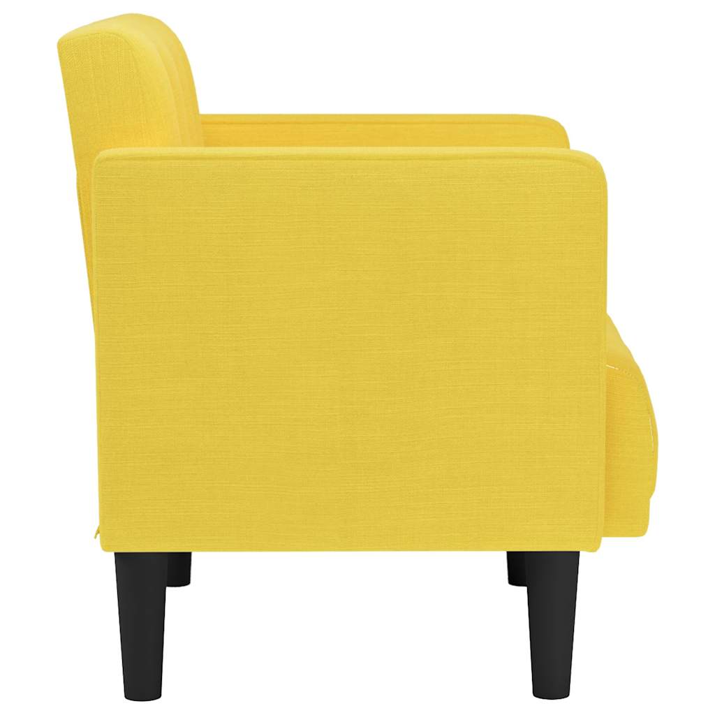 világossárga szövet kanapészék karfás szék 53 cm