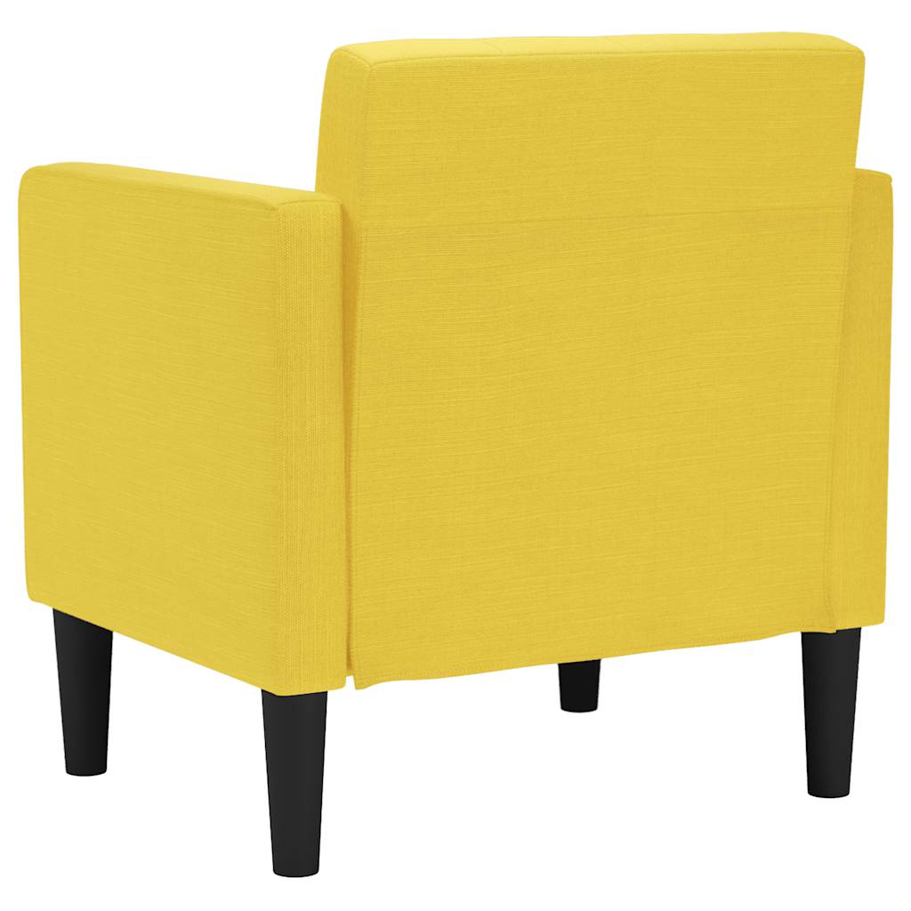 világossárga szövet kanapészék karfás szék 53 cm