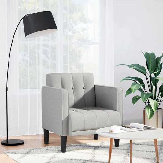 felhőszürke szövet kanapészék karfás szék 53 cm