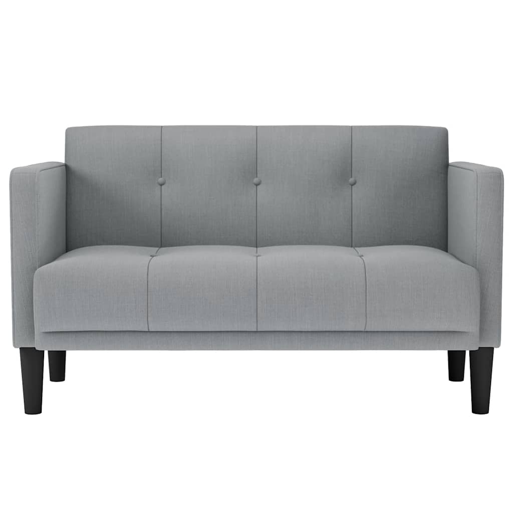 világosszürke szövet loveseat kanapé 111 cm