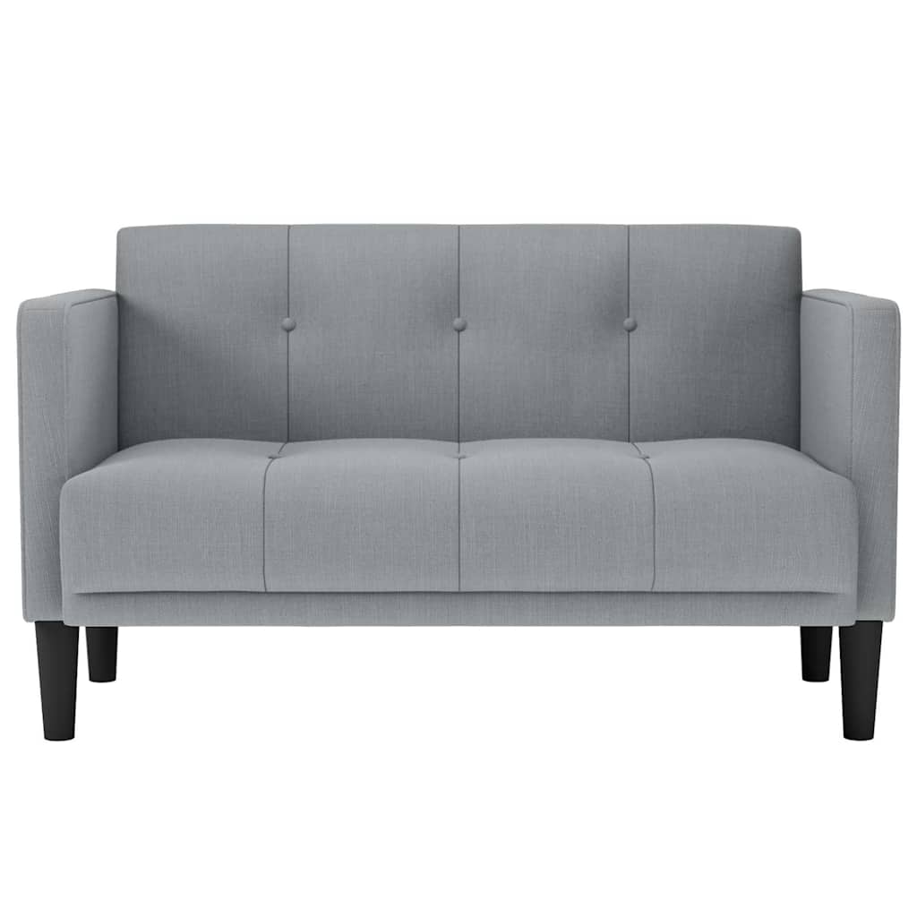 világosszürke szövet loveseat kanapé 111 cm