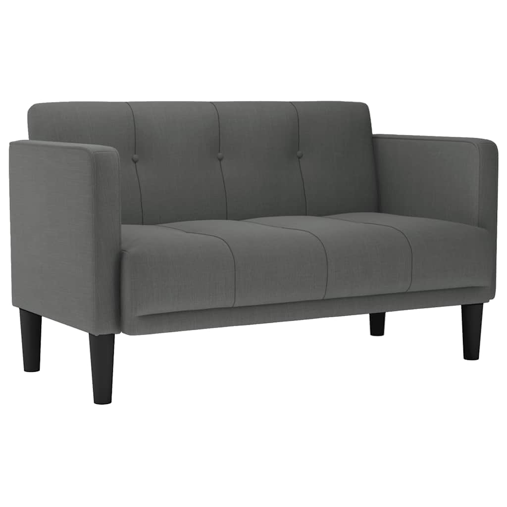 sötétszürke szövet loveseat kanapé 111 cm