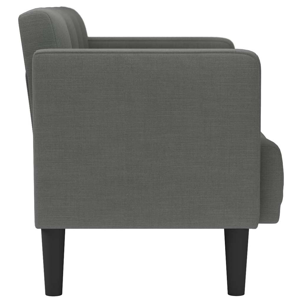 sötétszürke szövet loveseat kanapé 111 cm