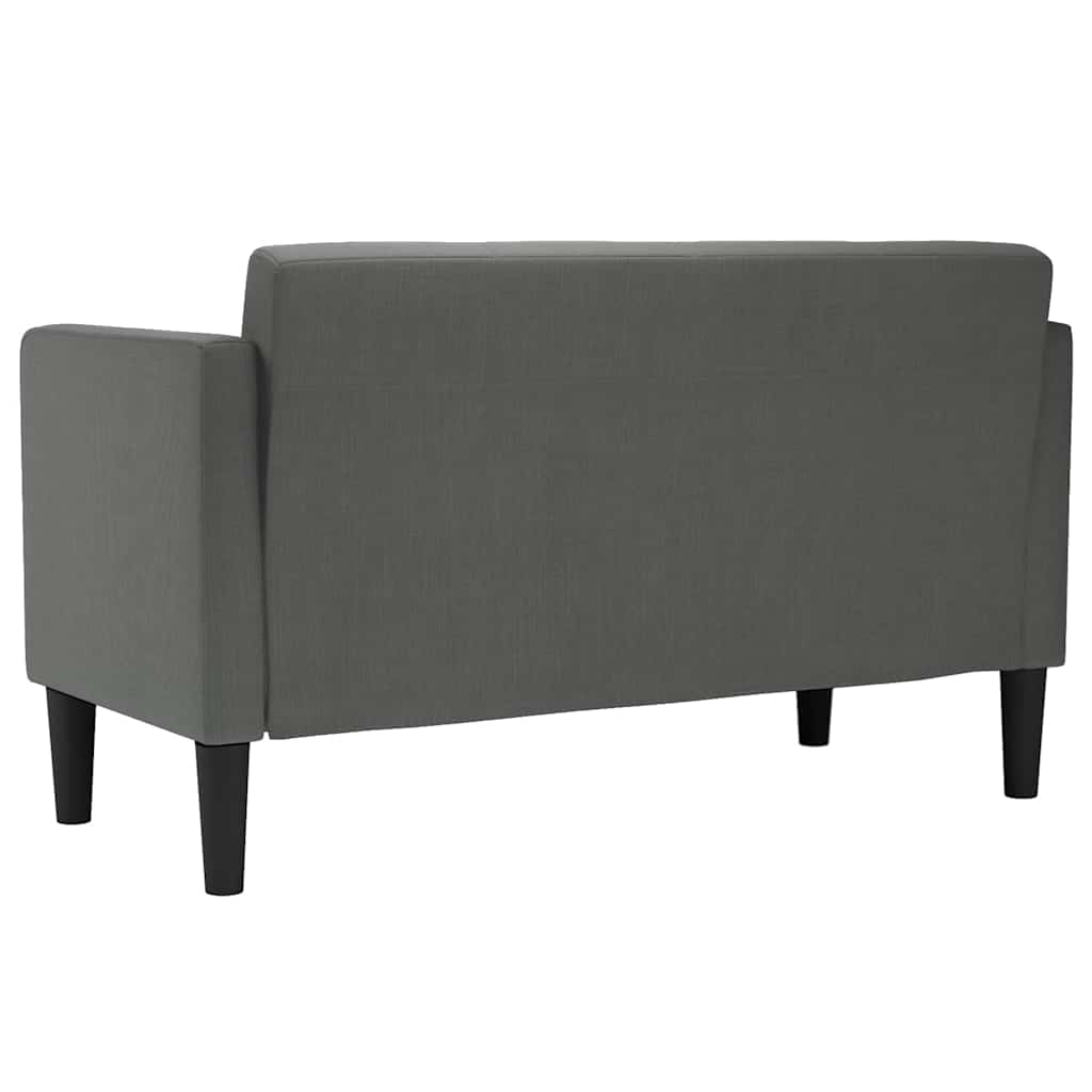 sötétszürke szövet loveseat kanapé 111 cm