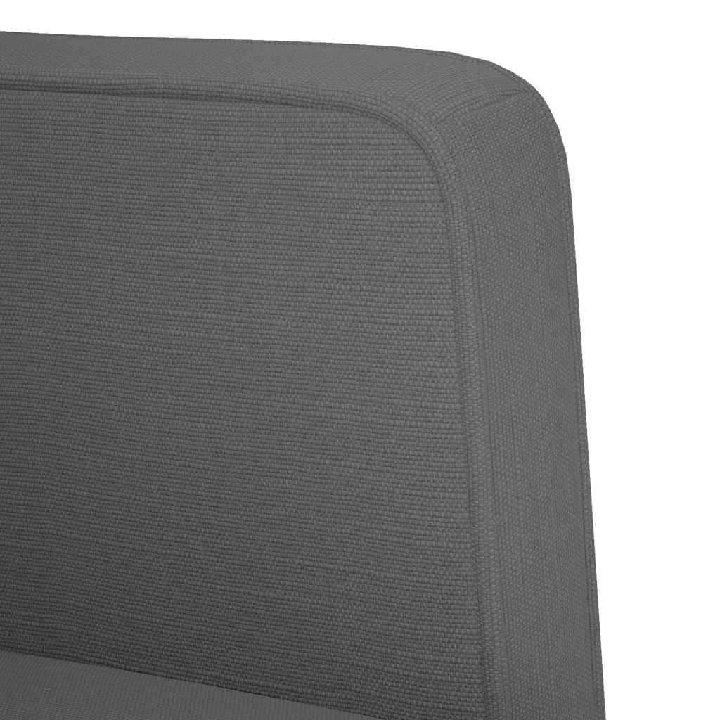 sötétszürke szövet loveseat kanapé 111 cm