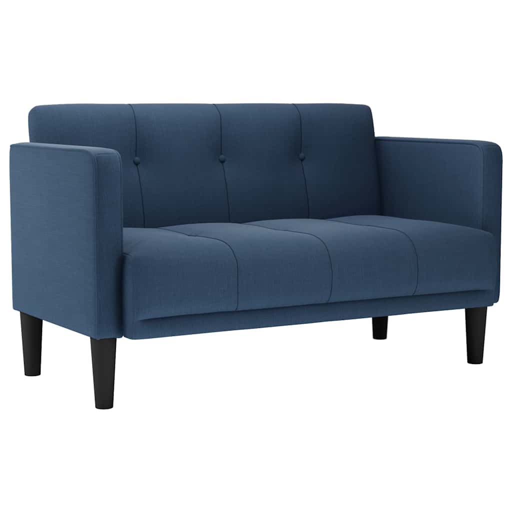 kék szövet loveseat kanapé 111 cm