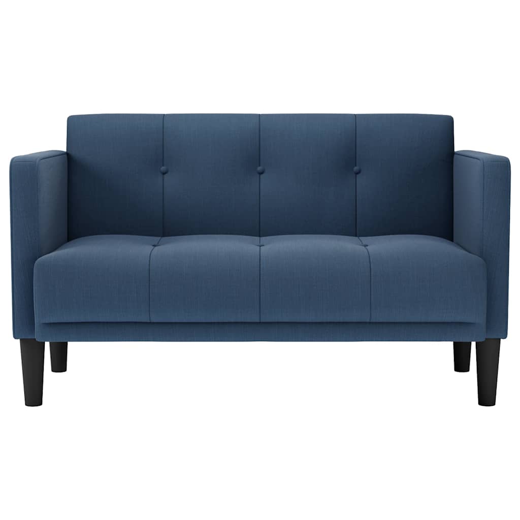 kék szövet loveseat kanapé 111 cm