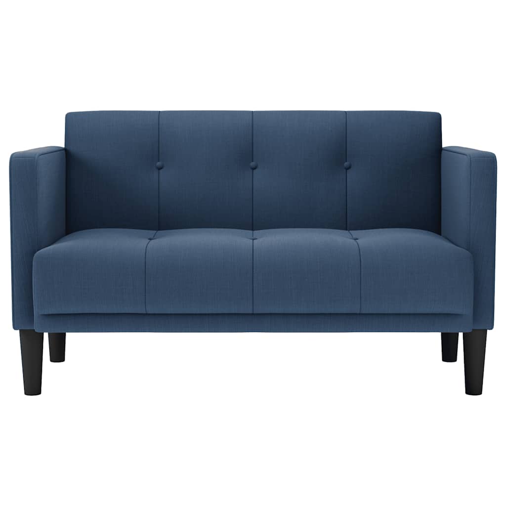 kék szövet loveseat kanapé 111 cm