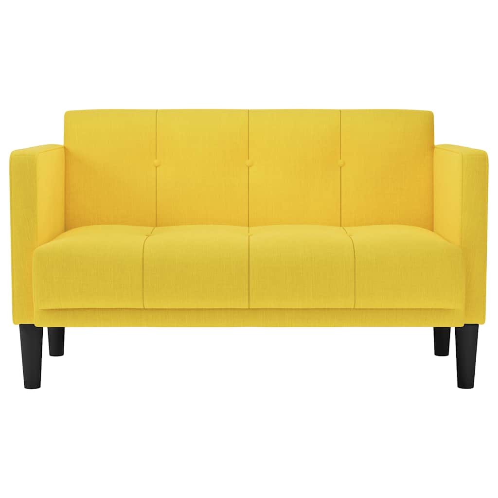 sárga szövet loveseat kanapé 111 cm