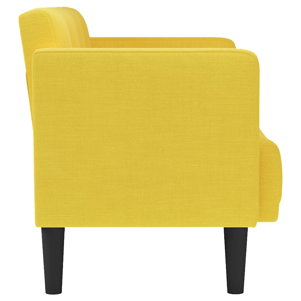 sárga szövet loveseat kanapé 111 cm