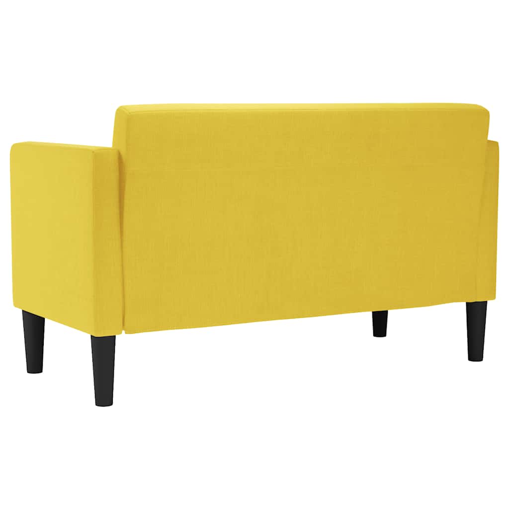 sárga szövet loveseat kanapé 111 cm