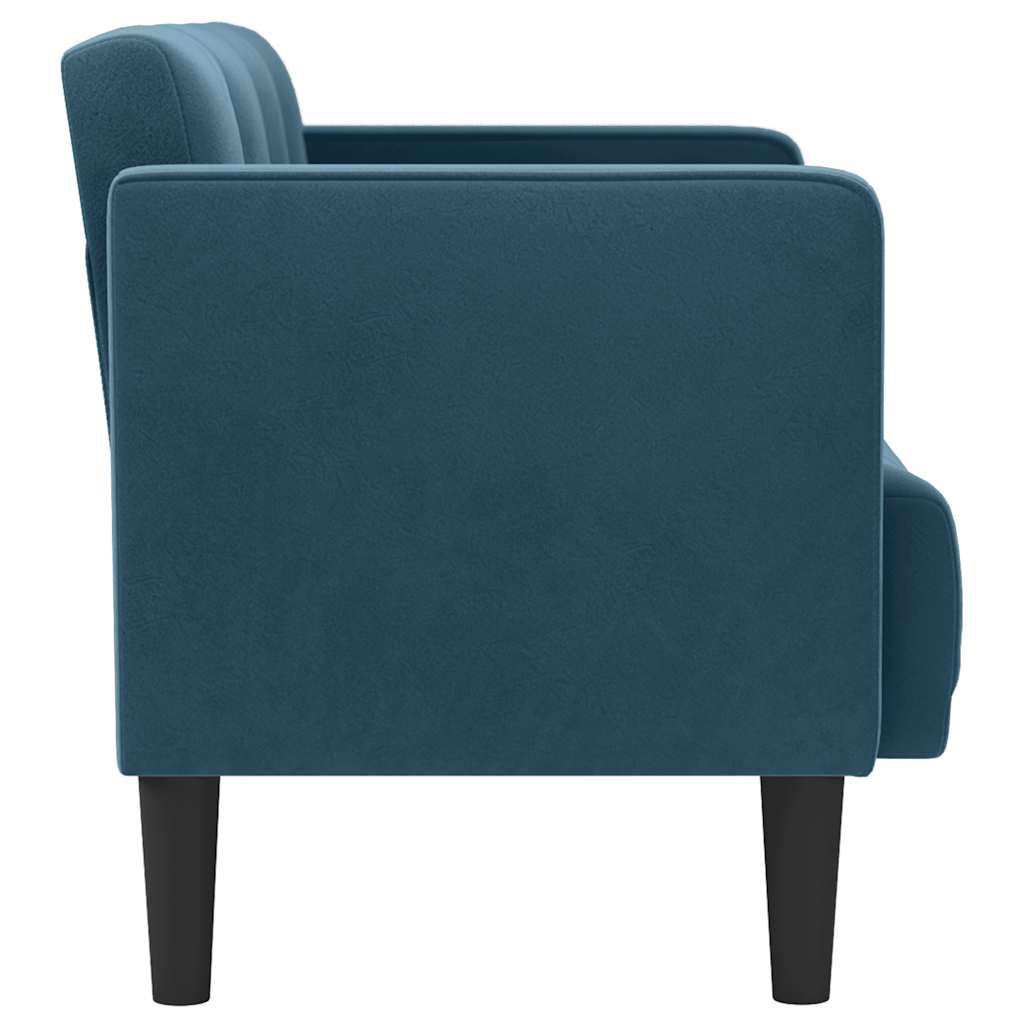 kék bársony loveseat kanapé 111 cm