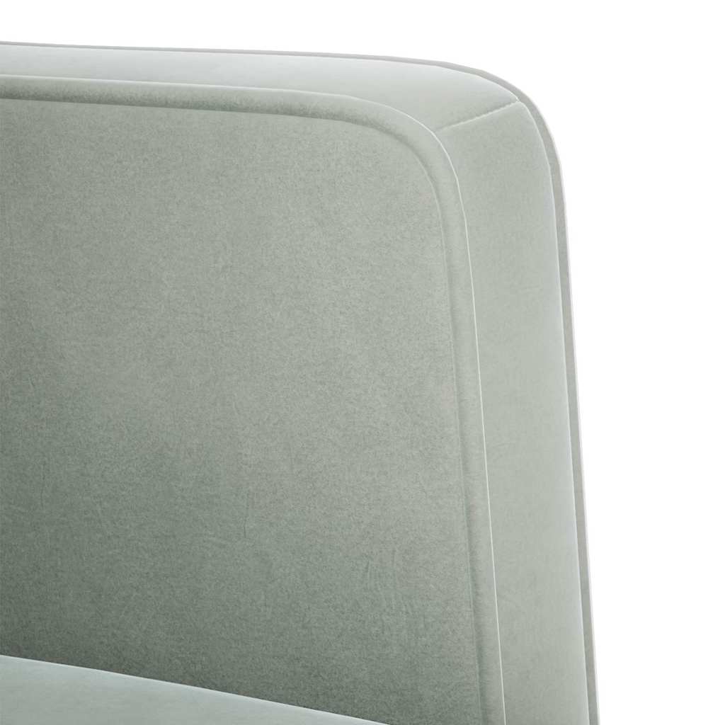 világosszürke bársony loveseat kanapé 111 cm