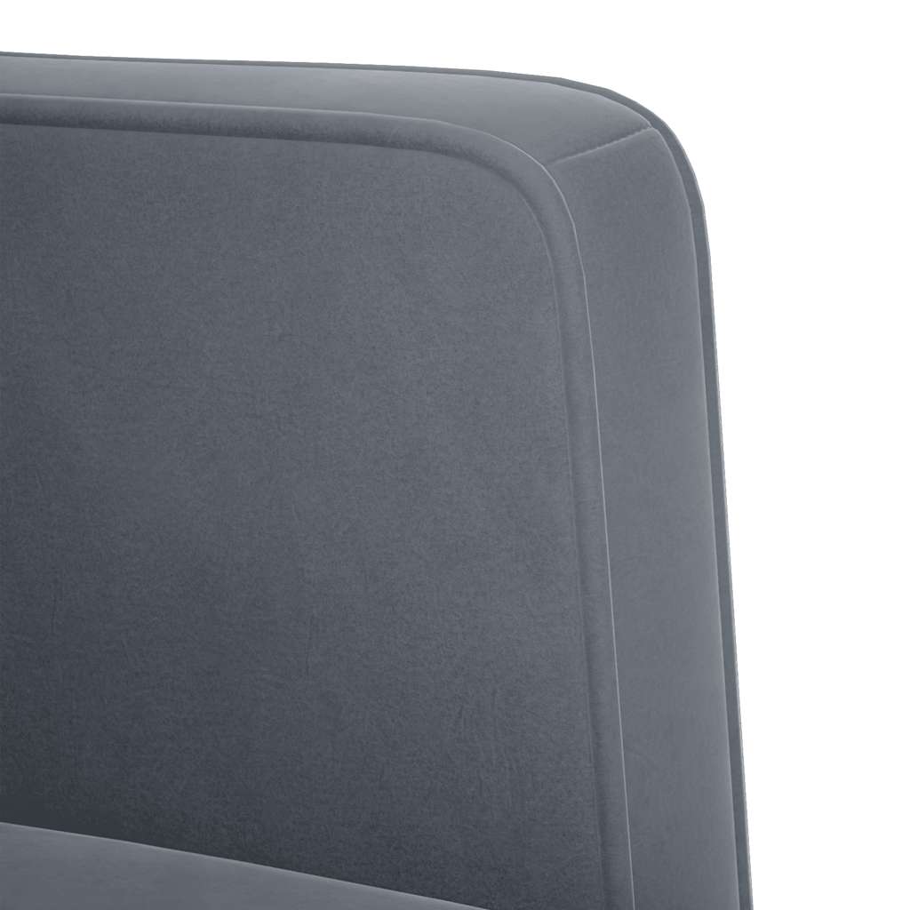 sötétszürke bársony loveseat kanapé 111 cm