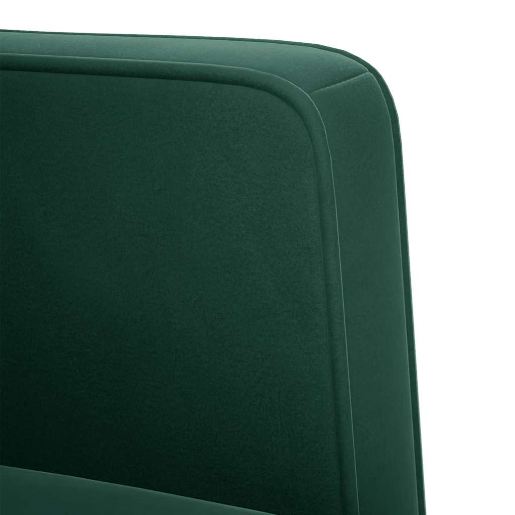 sötétzöld bársony loveseat kanapé 111 cm
