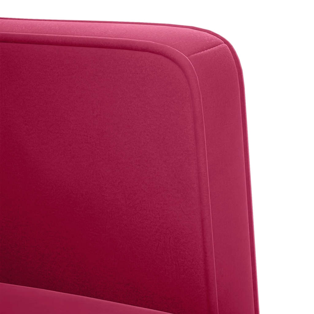 bordó bársony loveseat kanapé 111 cm