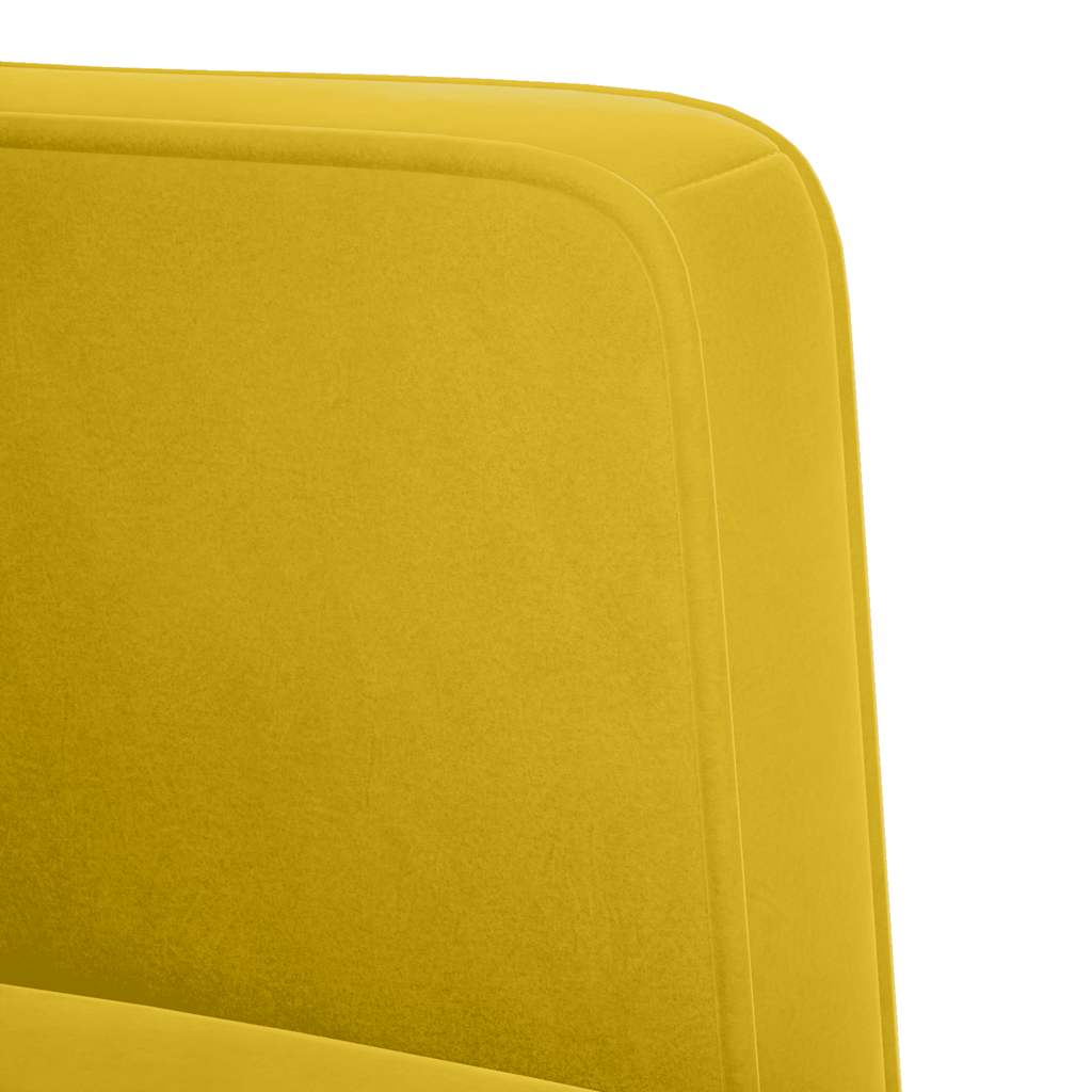 sárga bársony loveseat kanapé 111 cm