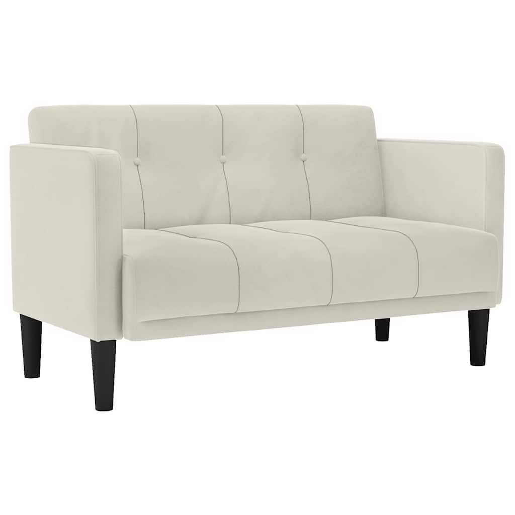 krém bársony loveseat kanapé 111 cm